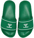 Hummel Flip Flops - Pool Slide Jr - Green/White