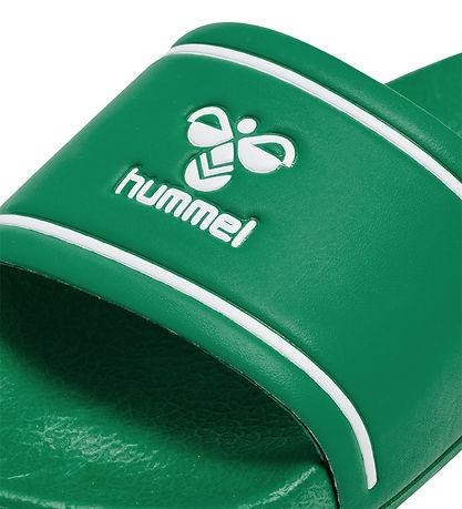 Hummel 아쿠아 샌들 - 풀 슬라이드 주니어 - 녹색/흰색