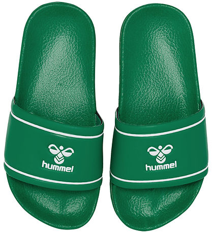 Hummel 아쿠아 샌들 - 풀 슬라이드 주니어 - 녹색/흰색
