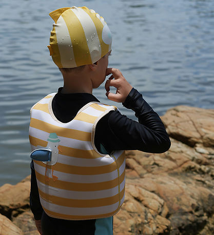 SunnyLife Svømmevest - Sid The Seagull - Mustard Stripe