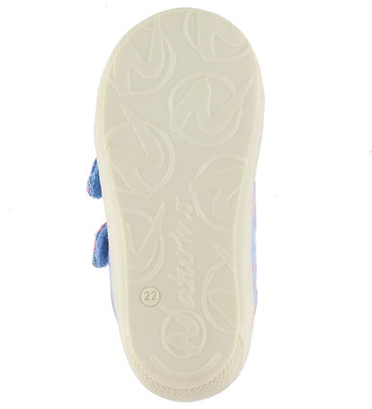 Naturino Sko - Cocoon VL Canvas - Celeste m. Blomster Naturino Sko - Cocoon VL Canvas - Celeste m. Blomster