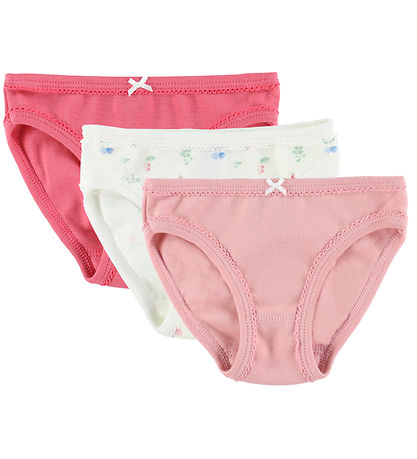 Petit Bateau Trusser - 5-pak - Rosa/Hvid/Grøn