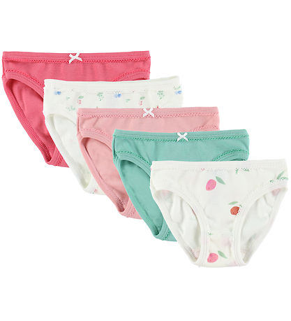 Petit Bateau Trusser - 5-pak - Rosa/Hvid/Grøn