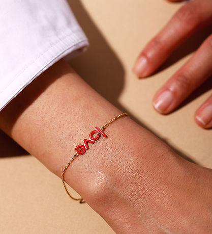 Design Letters Armband - Schlüsselwörter Kette - 18 Karat vergol