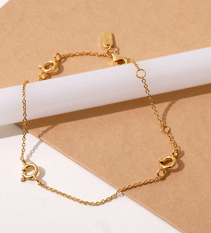 Design Letters Armbånd - Ruth Anchor Charm Lock - 18k Guldbelagt