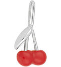 Design Letters Pendant - Darling Enamel - Cherry - Silver