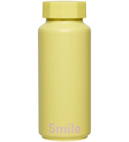 Design Letters Termoflaske - 500 ml - Smile - Gul