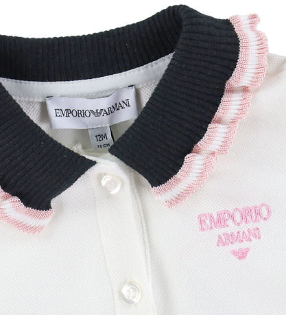 Emporio Armani Kjole - Off White/Navy