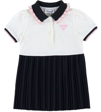 Emporio Armani Kjole - Off White/Navy