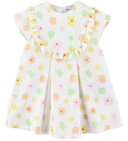 Emporio Armani Kjole - Hvid m. Blomster Emporio Armani Kjole - Hvid m. Blomster