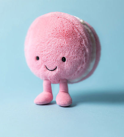 Jellycat Bamse - 12x10 cm - Amuseables Mia Macaron - Framboise