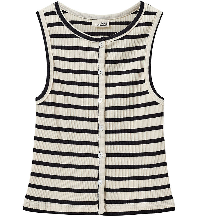 Sofie Schnoor Top - Rib - Tamiliasy - Black Striped