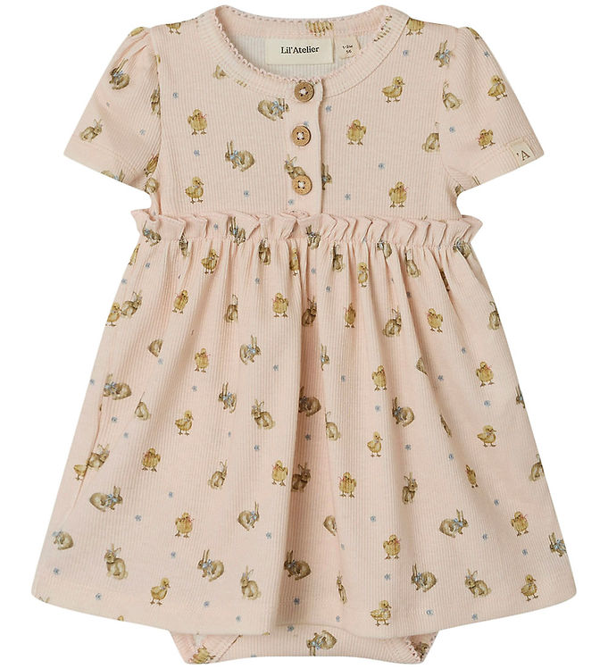 Lil Atelier Kjolebody k/æ - Rib - NBfLavo - Morganite