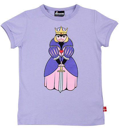 Danefæ T-shirt - Danebasic - Lilla Dronning Din Ven Danefæ T-shirt - Danebasic - Lilla Dronning Din Ven