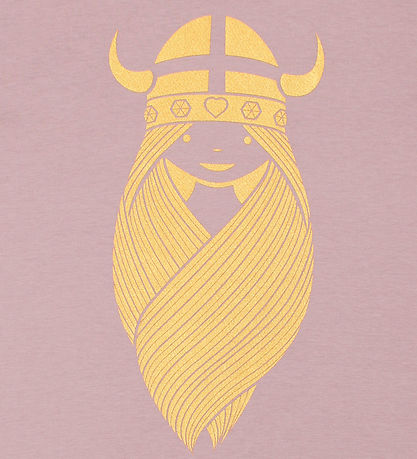 Danefæ T-shirt - Danebasic - Rose Beige Freja w. Glitter