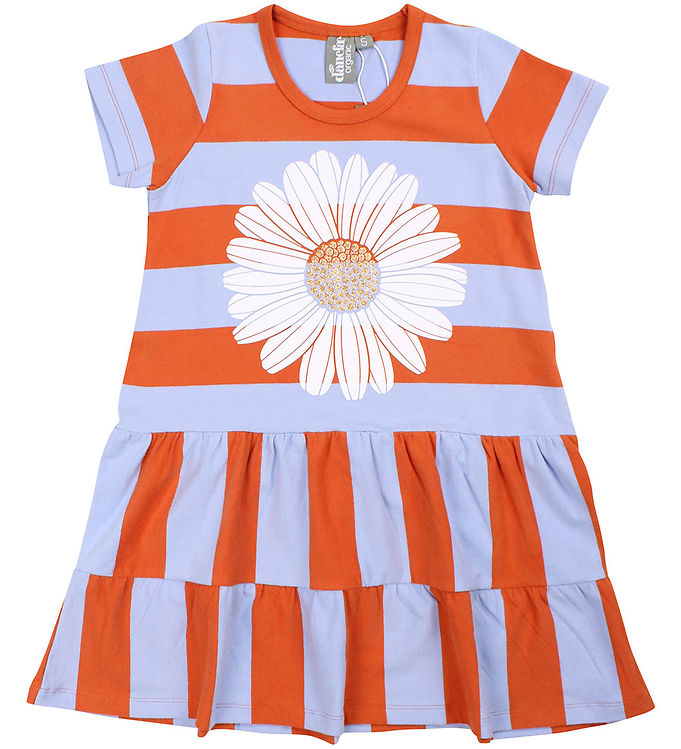 Danefæ Kjole - Danemiva - Light Rust/Lilla Daisy