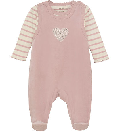 Fixoni Romper w. Bodysuit l/s - Velvet - Shadow Gray