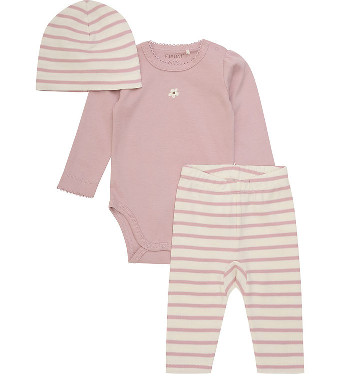 Fixoni Sæt - Leggings/Hue/Body l/æ - Shadow Gray billede