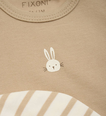 Fixoni Sæt - Leggings/Hue/Body l/æ - Sesame