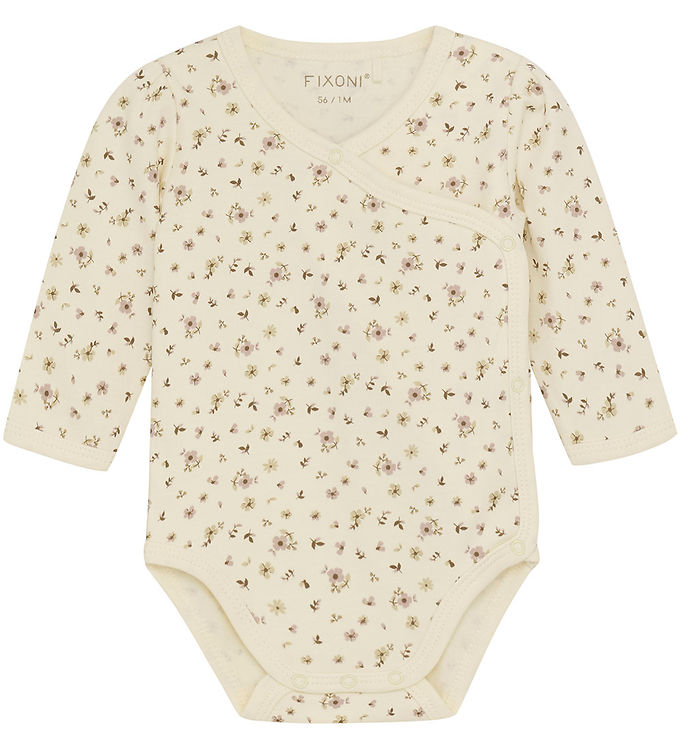 Fixoni Slå-om Body l/æ - Shadow Gray m. Blomster billede