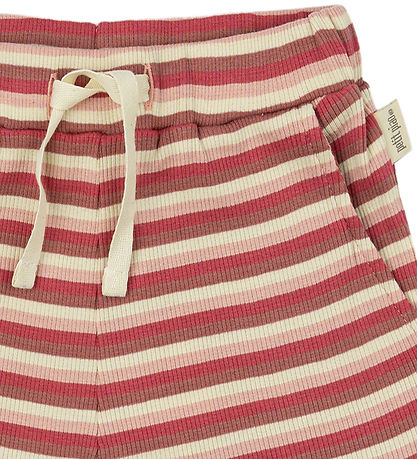 Petit Piao Shorts - Rib - Modal - Light Berry Multi Stripe Petit Piao Shorts - Rib - Modal - Light Berry Multi Stripe