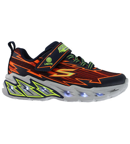 Skechers Sko m. Lys - Light Storm 2.0 - Bolt-Brights - Sort/Oran