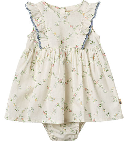 Wheat Kjolebody k/æ - Sofia - Ivory Checked Flowers