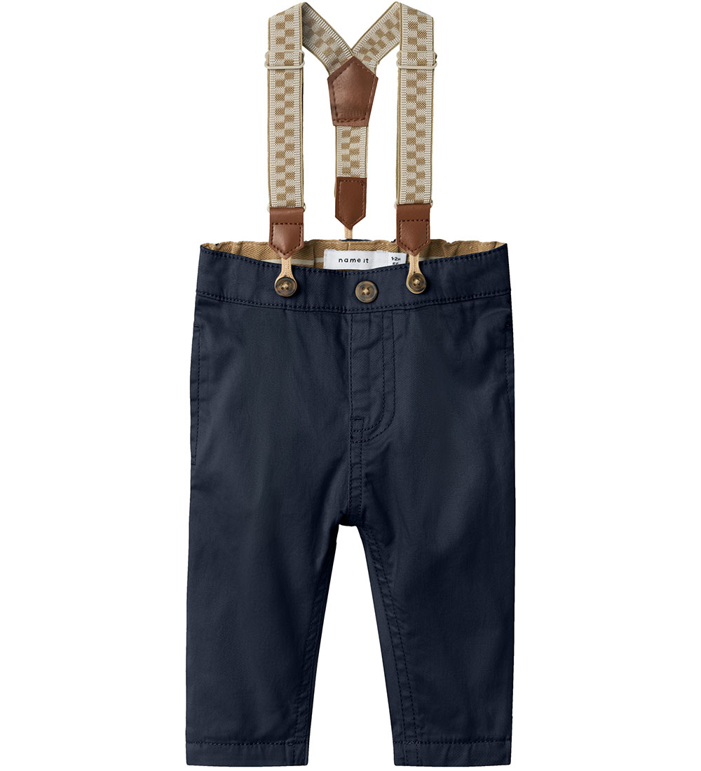 Name It Hosen m. Träger - NbmRyan - Dark Sapphire - Name It - 56 - Hosen - Baumwolle