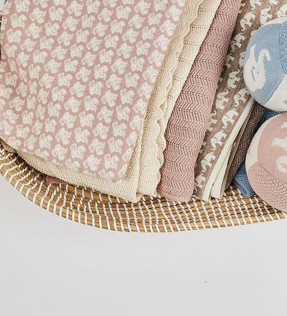 Smallstuff Babytæppe - Uld - 80x100 cm - Rabbits - Powder Smallstuff Babytæppe - Uld - 80x100 cm - Rabbits - Powder