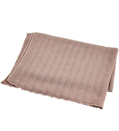 Smallstuff Babytæppe - Uld - 80x100 cm - Fishbone - Powder