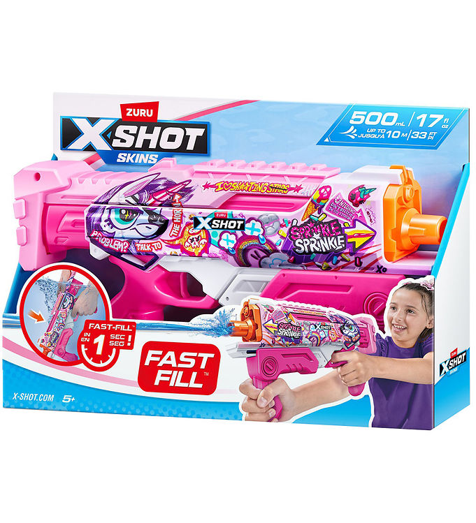 X-SHOT Vandpistol - Skins Hyperload Fast-Fill - 500 ml - Unicorn