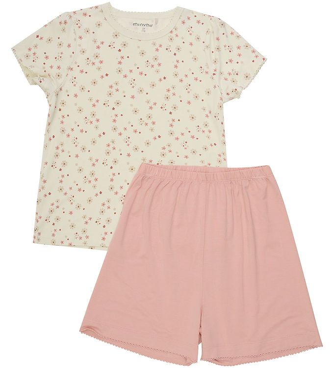 Minymo Pige Nattøjssæt i bambus - Dusty Ceder - 104