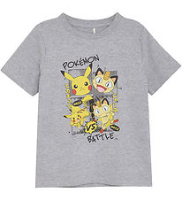 Minymo T-shirt - Pokémon - Grey Melange Minymo T-shirt - Pokémon - Grey Melange