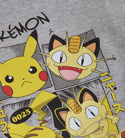 Minymo T-shirt - Pokémon - Grey Melange Minymo T-shirt - Pokémon - Grey Melange