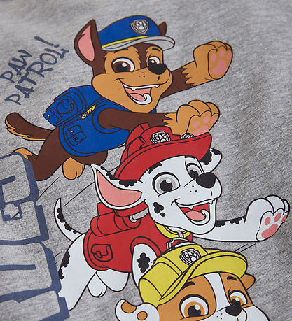 Minymo T-shirt - Paw Patrol - Grey Melange Minymo T-shirt - Paw Patrol - Grey Melange