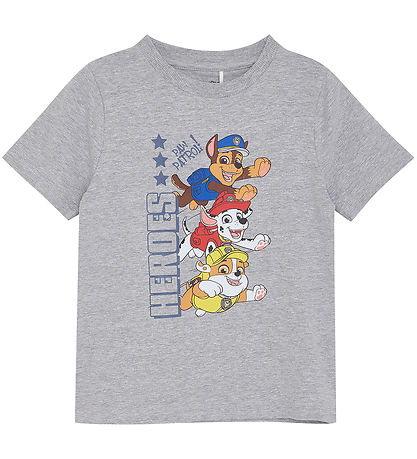 Minymo T-shirt - Paw Patrol - Grey Melange Minymo T-shirt - Paw Patrol - Grey Melange