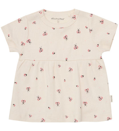 Minymo Shortssæt - Shorts/T-shirt - Rib - White Swan Minymo Shortssæt - Shorts/T-shirt - Rib - White Swan