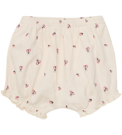 Minymo Shortssæt - Shorts/T-shirt - Rib - White Swan Minymo Shortssæt - Shorts/T-shirt - Rib - White Swan