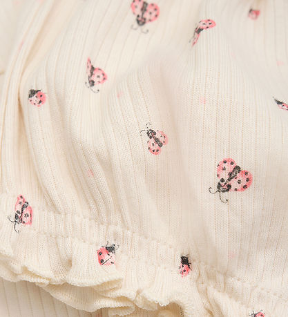 Minymo Shortssæt - Shorts/T-shirt - Rib - White Swan Minymo Shortssæt - Shorts/T-shirt - Rib - White Swan