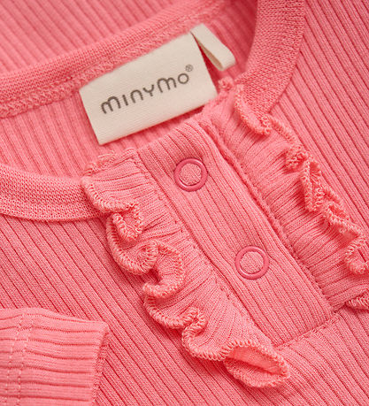 Minymo Body k/æ - Rib - Strawberry Pink
