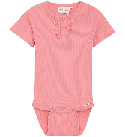 Minymo Body k/æ - Rib - Strawberry Pink