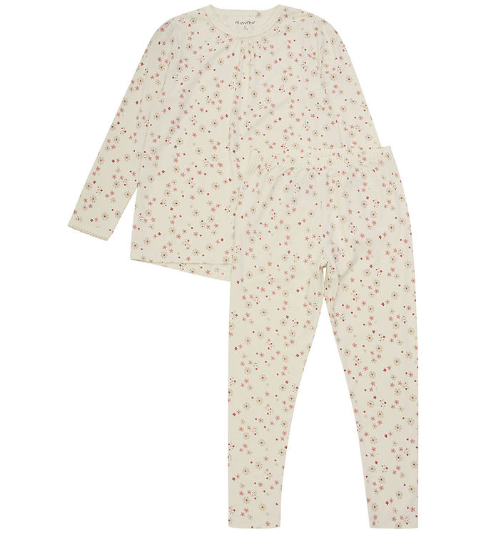 Minymo Pige Nattøjssæt i bambus - Dusty Ceder - 92