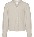 Vero Moda Girl Skjorte - VmMymilo - V-Neck - Silver Lining
