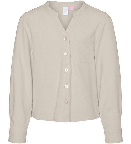 Vero Moda Girl Skjorte - VmMymilo - V-Neck - Silver Lining