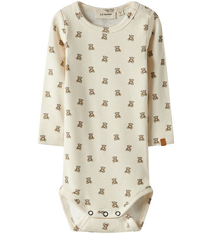 Lil' Atelier Body l/æ - Rib - NbnGavo - Turtledove/Teddy Bear