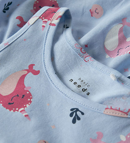 Name It Kjole - NmfVigga - Chambray Blue m. Hvaler