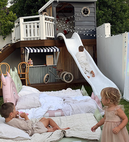 SunnyLife Børneseng - Oppustelig - Monster - Sage