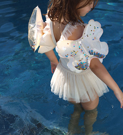 SunnyLife Badevinger - 3-6 år - Sommerfugl - Cotton Candy Glitte