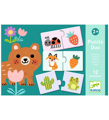 Djeco Puslespil - 24 Brikker - Duo - Colours
