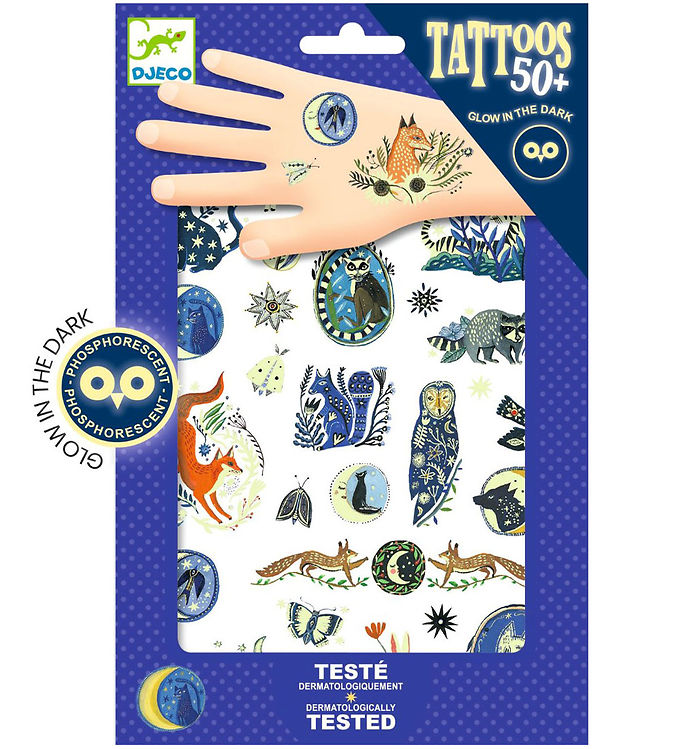 Djeco Tatoveringer - Nighttime Reflections - 50+ Tatoveringer